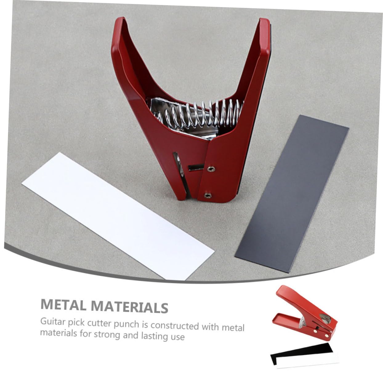 Punzone per Plettri per Chitarra in Metallo Rosso R26c | Taglierino per Materiali Diversi, Uso Forte e Duraturo, Strumento per Realizzare Plettri Personalizzati