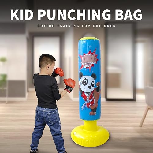 Miniatura 2 de Baiao Punching Bag for Kids, Inflatable Boxing Bag, Kids Punching Bag, for Practicing Karate, Taekwondo, Gifts for Boys & Girls Age 3-12 (47 Height)