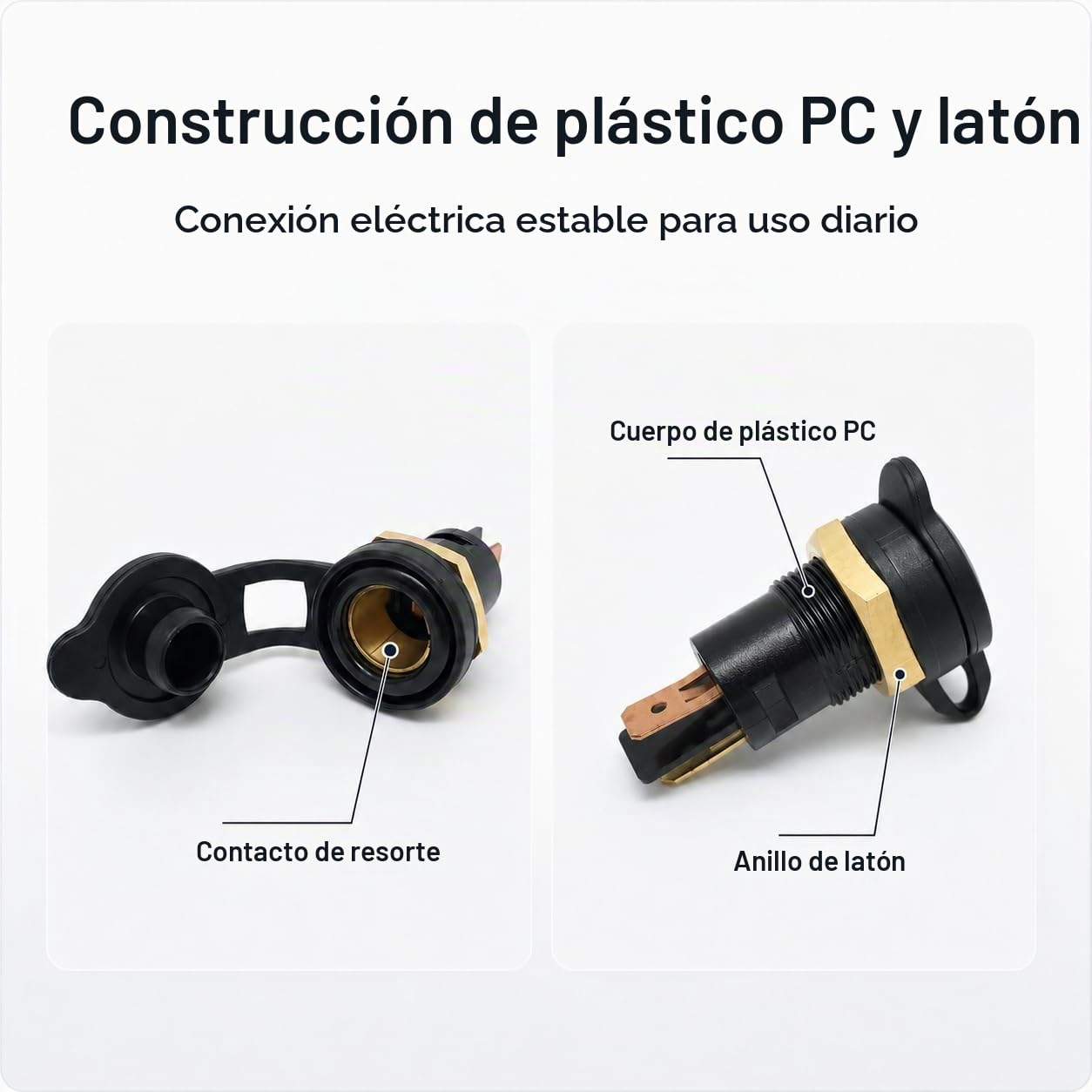 Enchufe DIN Hella De Montaje En Panel De 12V Para Motos BMW, Triumph, Ducati, Y También Para Barcos Y Caravanas – 16A, Con Tapa Antipolvo