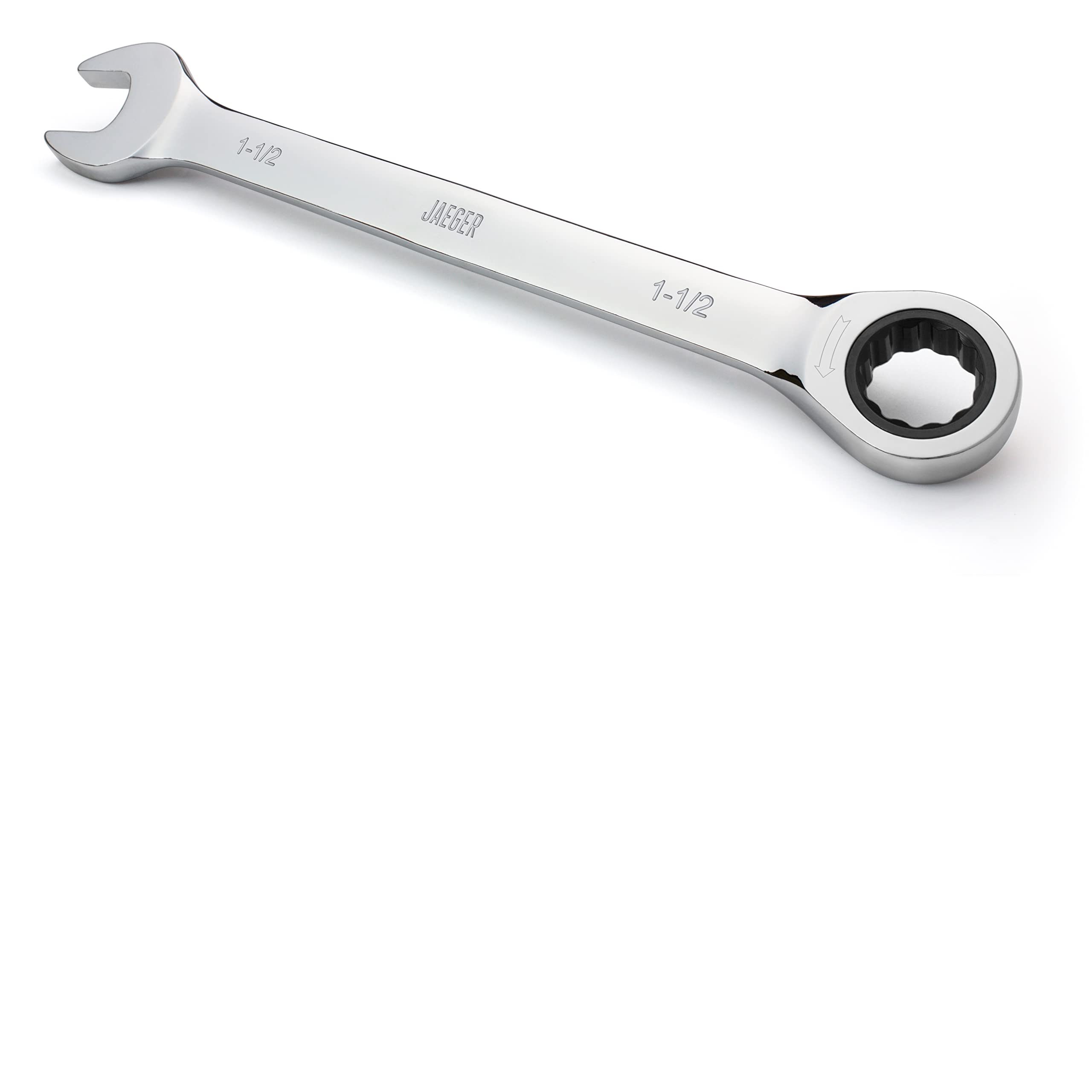 Jaeger 1-1/2 Inch Ratchet Wrench with 121-Tooth Ratcheting Precision and Hardened, Polished Steel for Projects with Tight Spaces