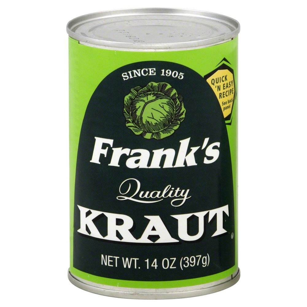 Franks Kraut, Shredded, Canned, 14-ounces (Pack of24)