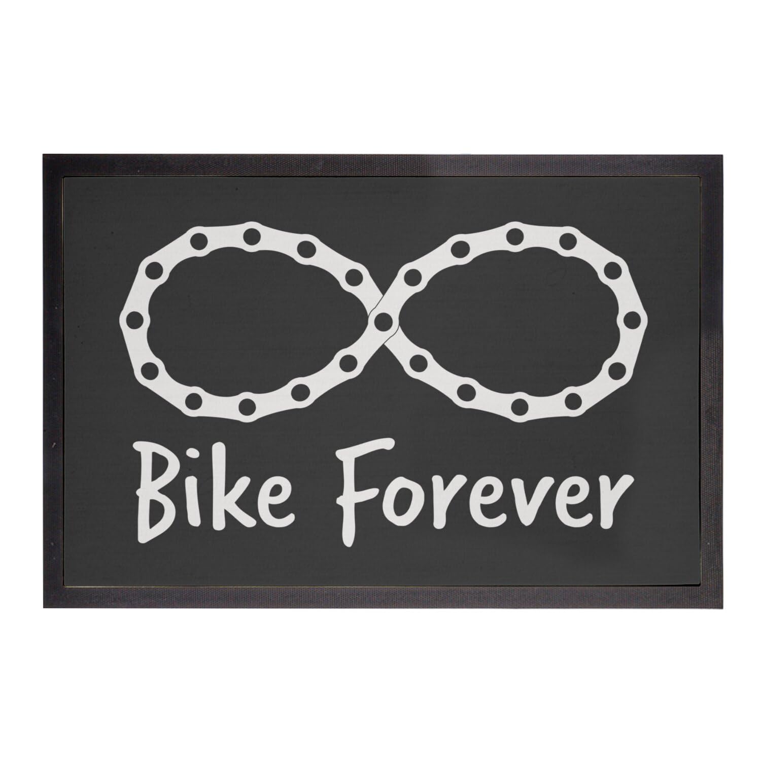 Paillasson Noir Bike Forever Vélo Cyclisme VTT Route 75x50cm
