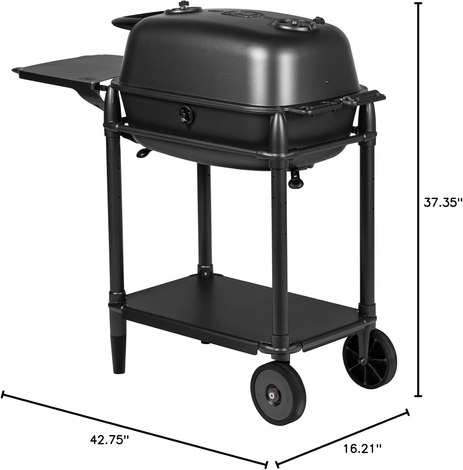 PK Grills PK300-BCX Portable Charcoal Grill and Smoker, Aluminum Outdoor BBQ Grill, Portable Grill for Camping, Backyard Grilling, Park, Tailgating, Graphite/Black