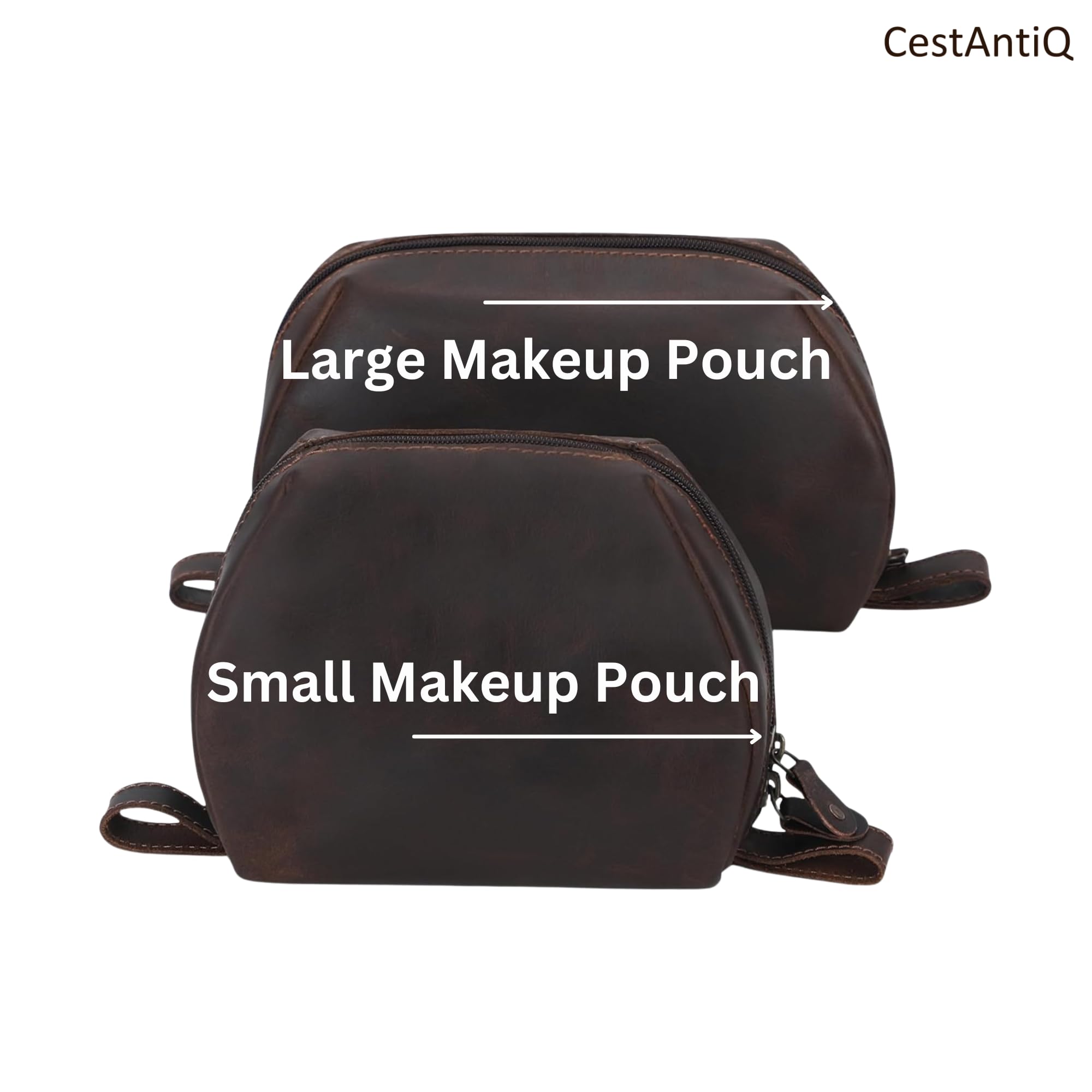 Reise-Make-up-Tasche aus Leder für Damen, Make-up-Tasche mit Pinselhaltern, Arbeitsplatten-Organizer, kleine Make-up-Tasche, Make-up-Aufbewahrung, professionelle Make-up-Kulturbeutel