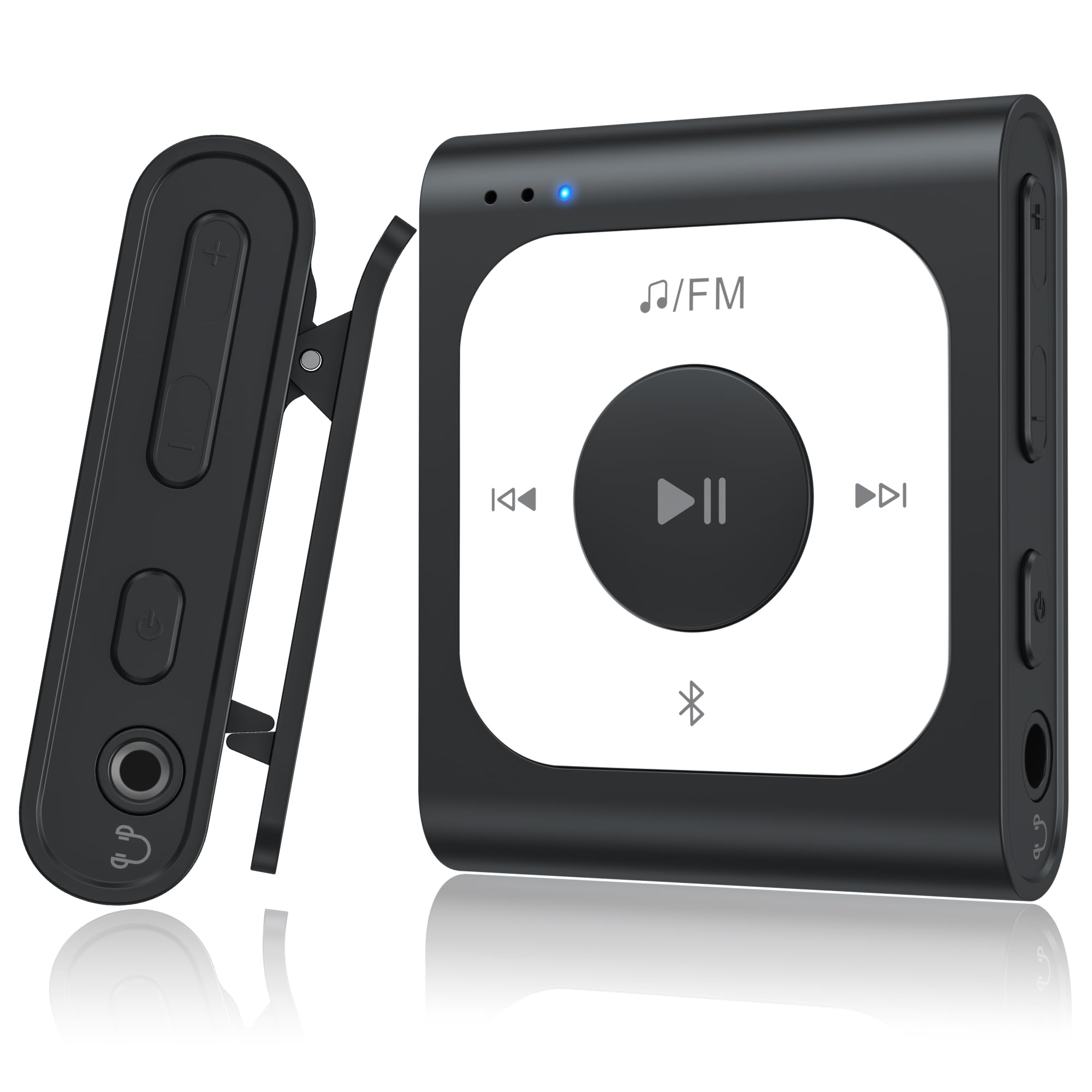AGPTEK - Lecteur MP3 Bluetooth 5.3 Sport Avec Clip, 64Go, 1.8 Pouces (Ultra Léger 36g, Bleu)