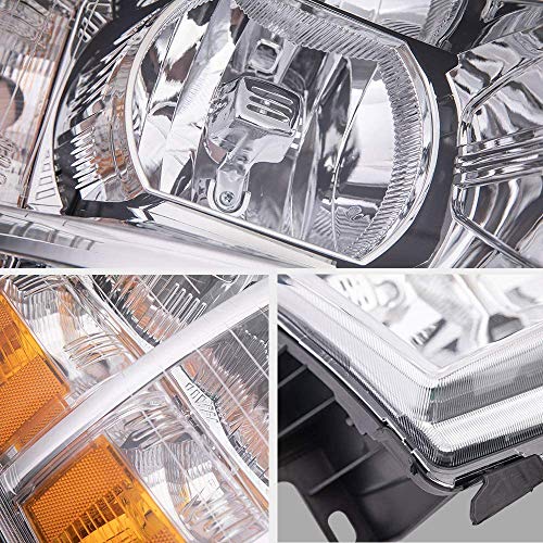 image for APSVE Headlights Assembly W/Bulbs compatible with 2007-2013 Chevy Silv