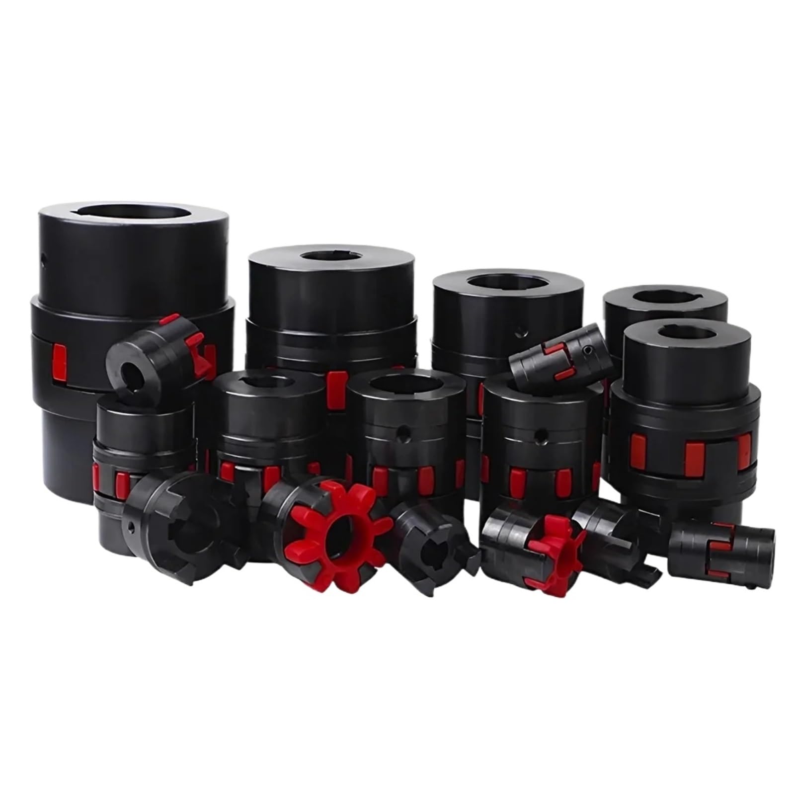 Giunto Elastico Flessibile, 1PC XL6 D104L140 15/18/22/28/32/35/40/60mm GR48 Motore CNC Vite a ricircolo di Sfere Jaw Spider Plum Acciaio Albero Accoppiatore Flessibile(15x28)