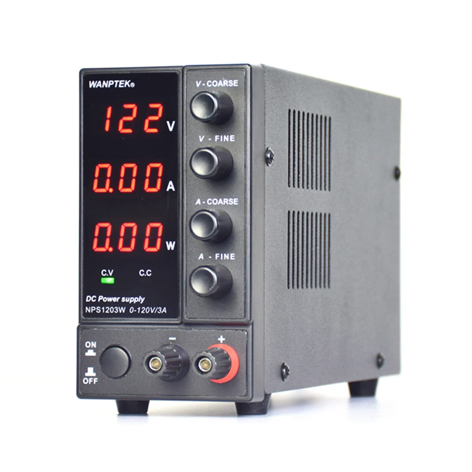 Fuente de alimentación de laboratorio regulable, fuente de alimentación de laboratorio CC, con indicador LED de 3 dígitos para laboratorio y mantenimiento electrónico