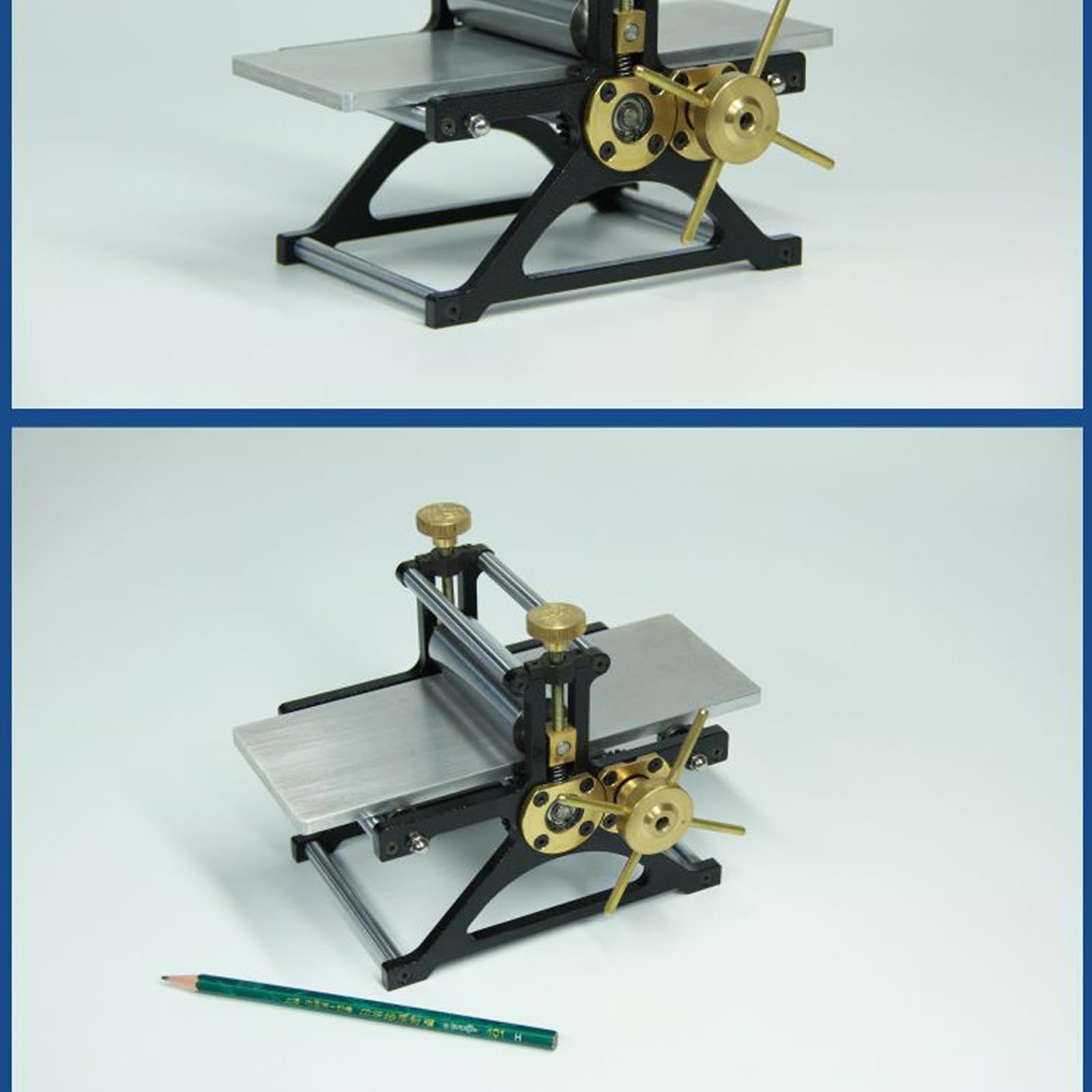 Machine à Graver Manuelle, Outil de Gravure typographique, Presse à Imprimer et à Graver avec Rouleau métallique, Machine à frotter de 7,6 cm de Long x 20,3 cm de Large pour Impressions sur