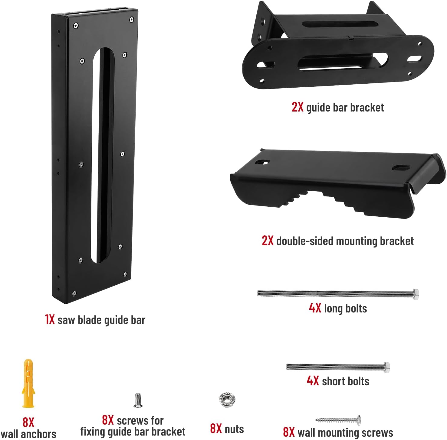 Chainsaw Mount for Tractor, 16.5in Chainsaw Carrier Kit Installed On Round/Square Pipes, Heavy Duty Tractor Chainsaw Holder for ATVs, UTVs(Can be Mounted on The ROPS)