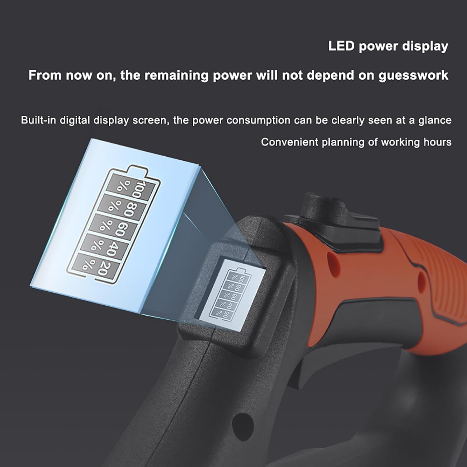 Cortacésped Eléctrico Inalámbrico Inteligente Portátil, con Capacidad De Estiramiento De 1 A 30 Cm, Pantalla Led De Potencia, Asistencia En Dos Ruedas, Cortacésped Eléctrico Plegable, para