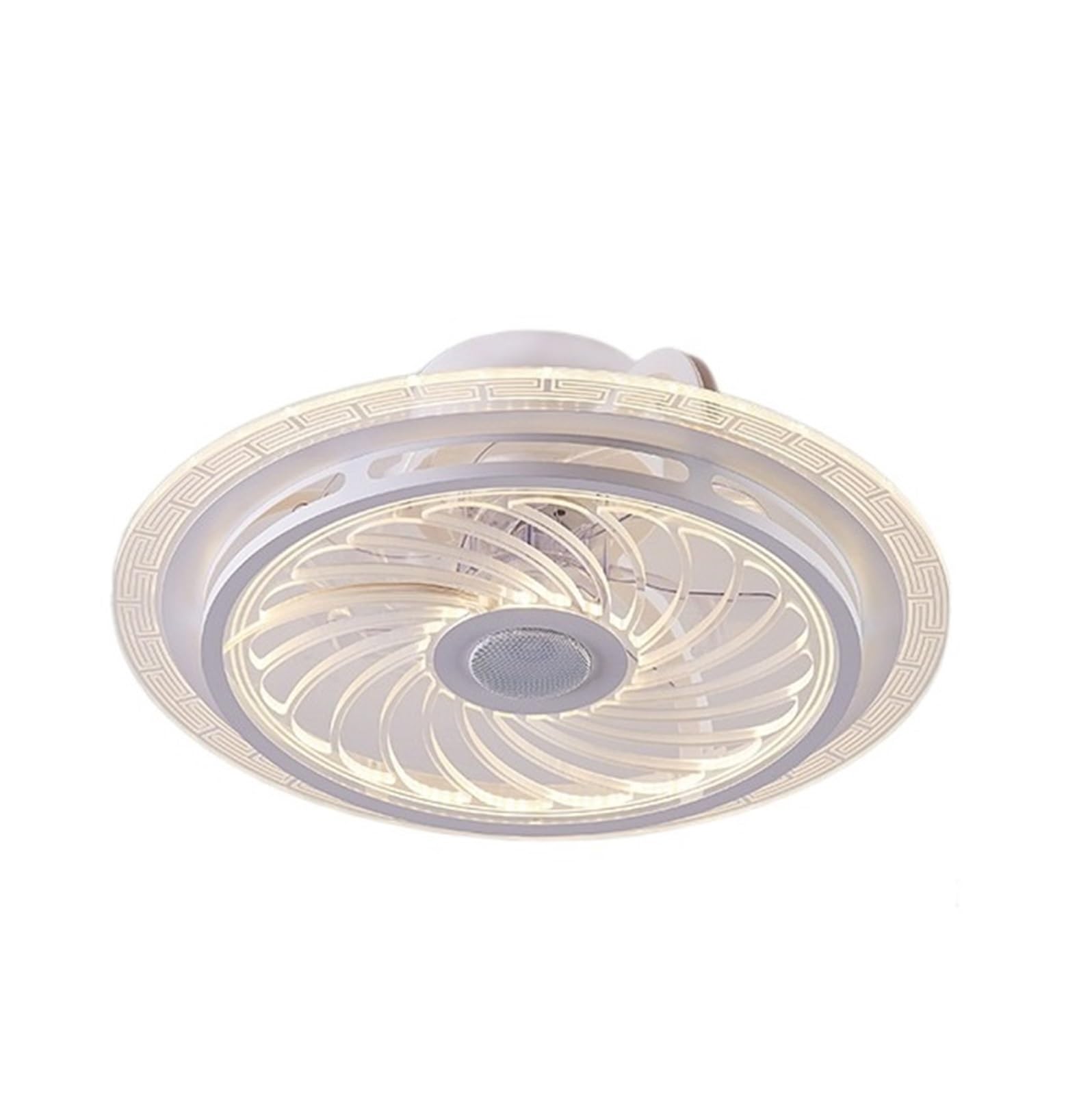 ERETYRET Nordic Simple Bedroom Ceiling Fan Lamp Invisible Restaurant Living Room Children's Intelligent Home Decor Quiet Cooling(2030)