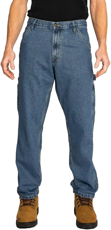 FULL BLUE Carpenter Denim Jeans, Relaxed Fit, Utility Pocket & Hammer Loop