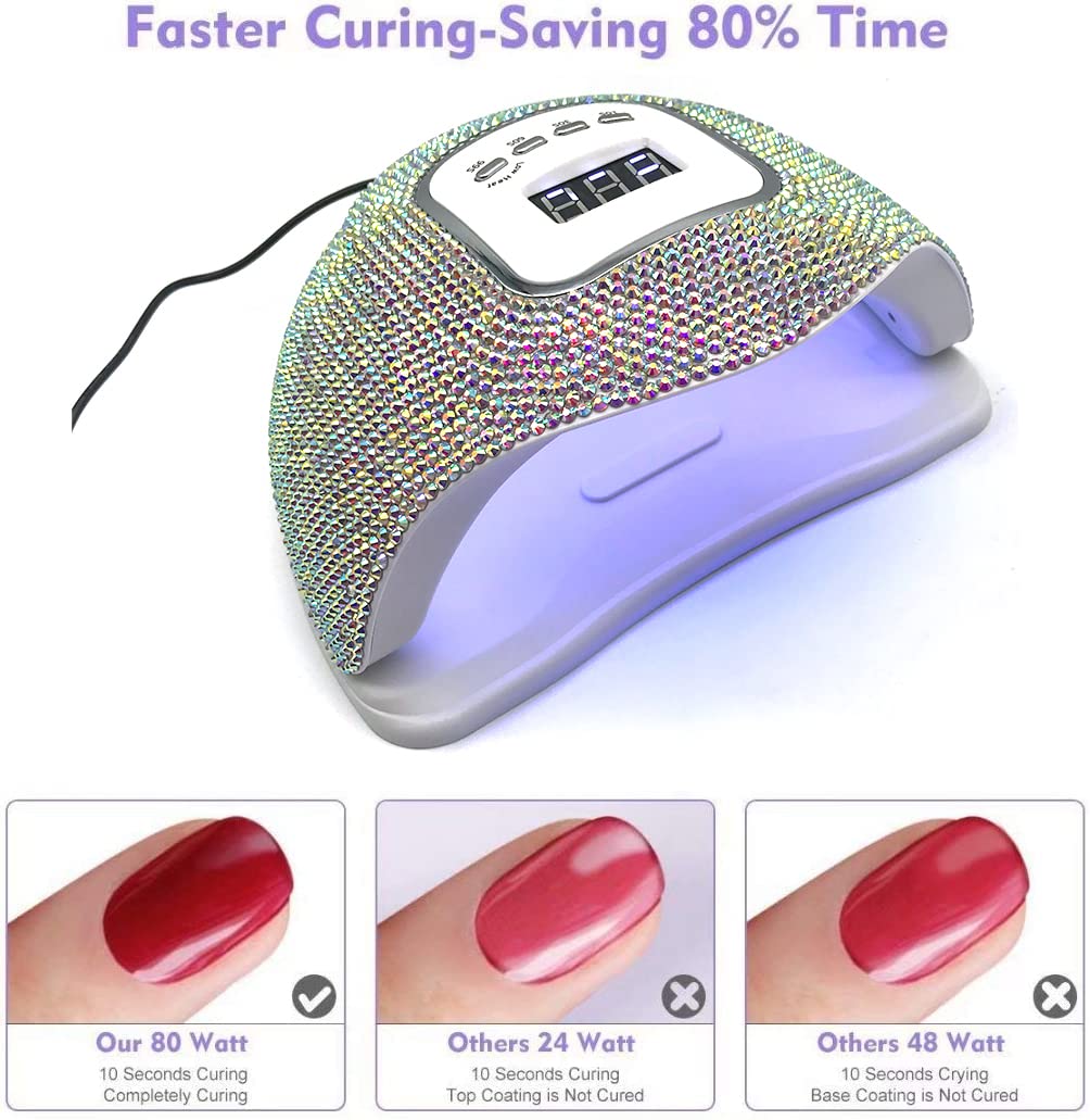 AAPIE Nagellampe Led Professioneller Nageltrockner für Gel-Nagellack-Härtungslampe mit Sensor 4 Timer Maniküre Pediküre Nagelausrüstung