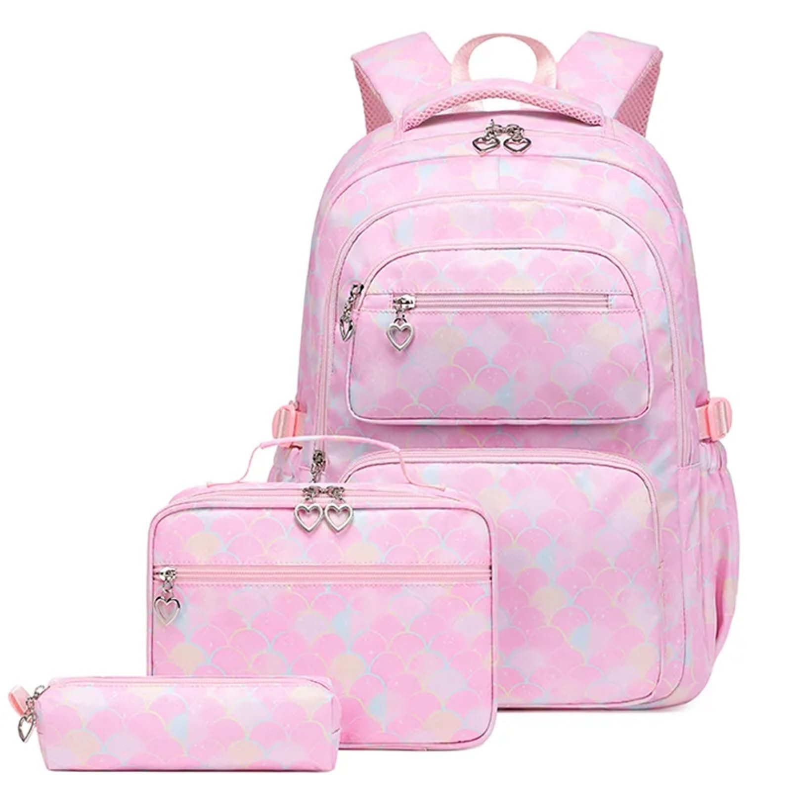 Mädchen-Rucksack for Grundschulkinder, Schulranzen-Set, süße Schulrucksäcke for Mädchen, wasserabweisend Schultaschen Set(Color 1)