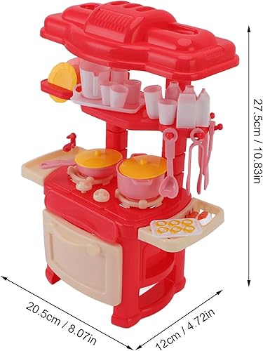 Miniatura 2 de TOPINCN Juego de cocina de simulación para niños pequeños con luces, sonidos, ollas, sartenes, utensilios de cocina, regalos para niños y niñas