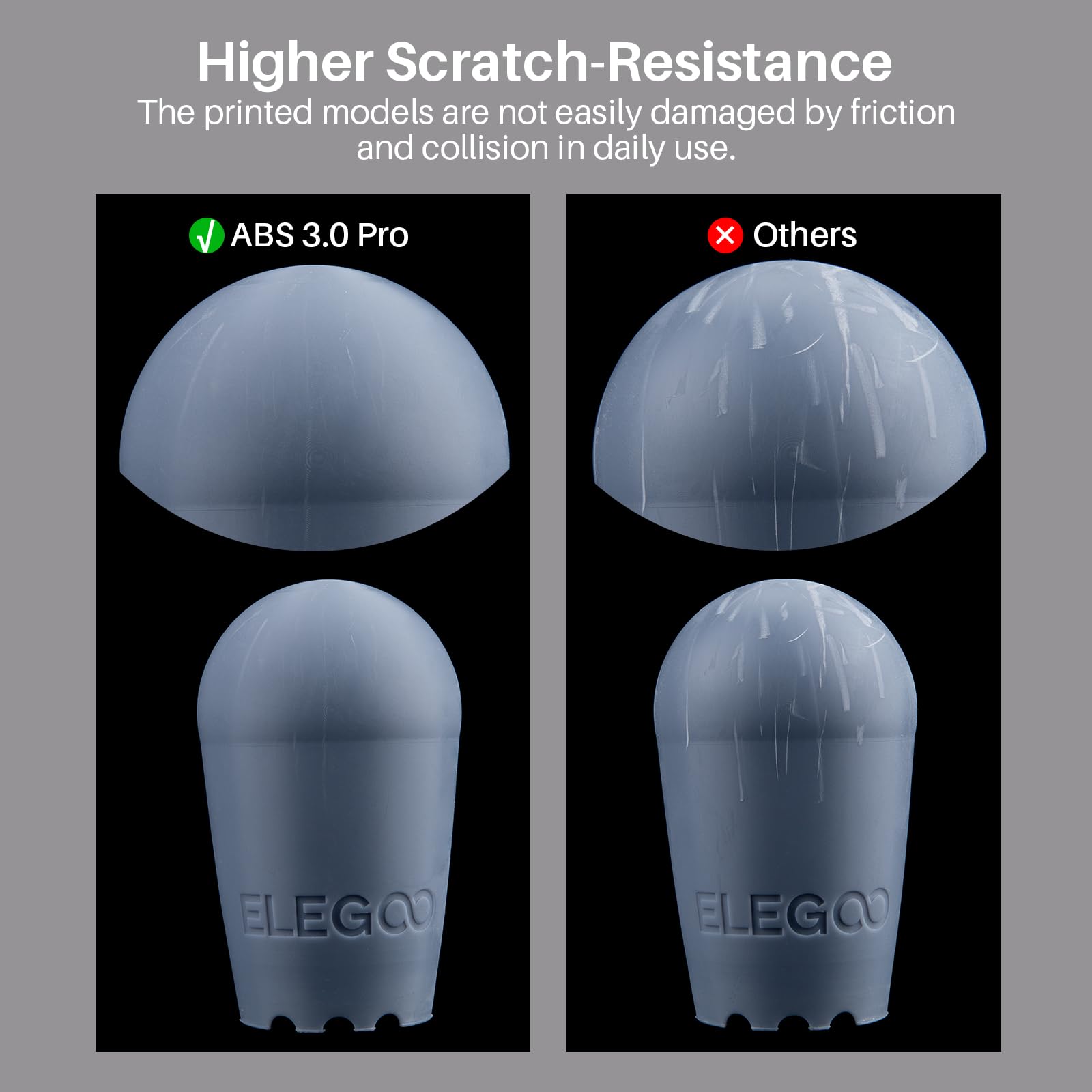 ELEGOO ABS-Like Resin 3.0 Pro, Wyższa Odporność Na Zarysowania Żywica UV 405 nm do Drukarek MSLA/DLP/LCD Szybkie Utwardzanie Wysoka Precyzja Nie Krucha, 1000g Biały