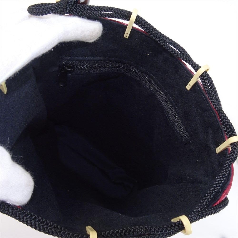 Amazon.co.jp: 信玄袋 カイマンレザー 巾着バッグ ポーチ ミニバッグ  