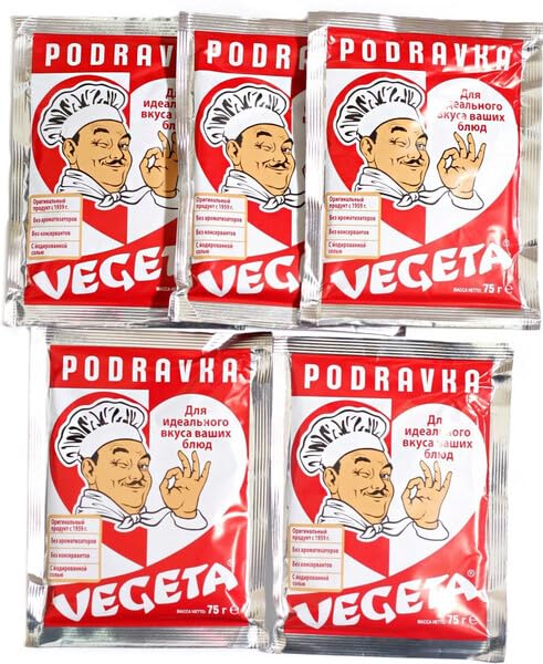 Condimento vegetal Vegeta Podravka, 375 g, Paquete de 5 piezas