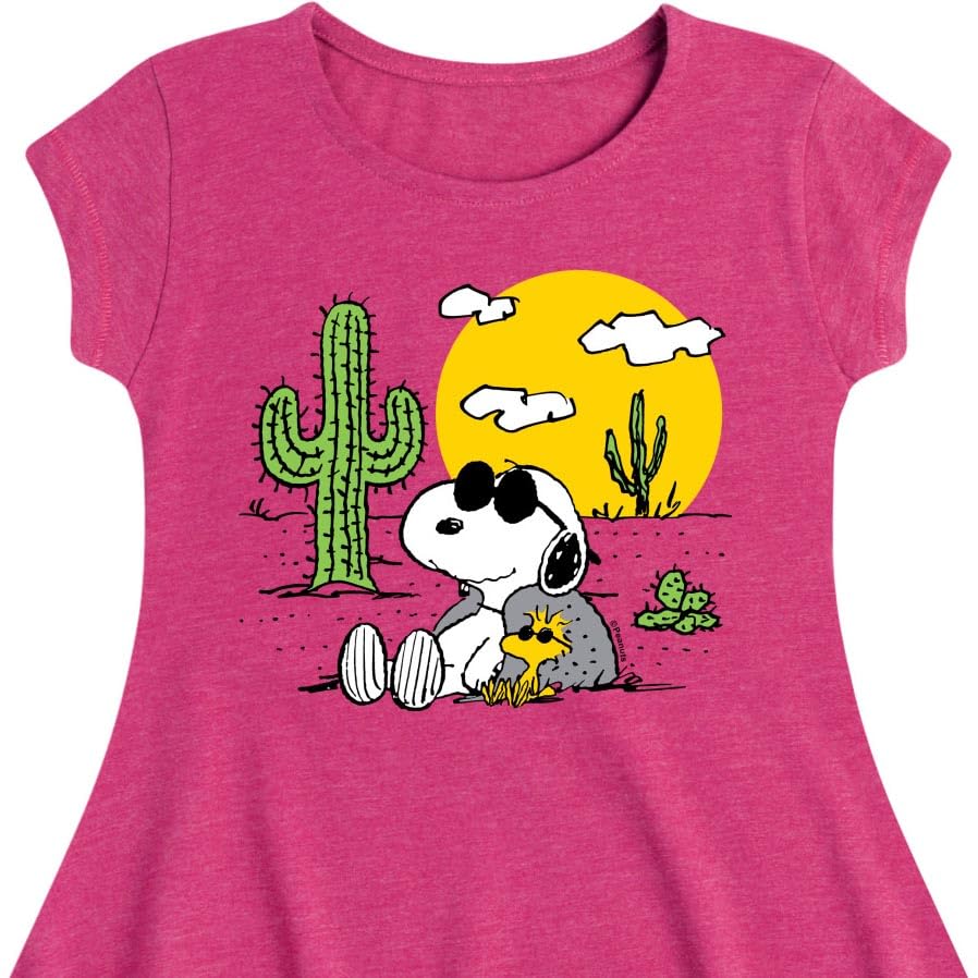 HYBRID APPAREL - Peanuts - Snoopy & Woodstock - Toddler and Youth Girls Fit and Flare Dress2