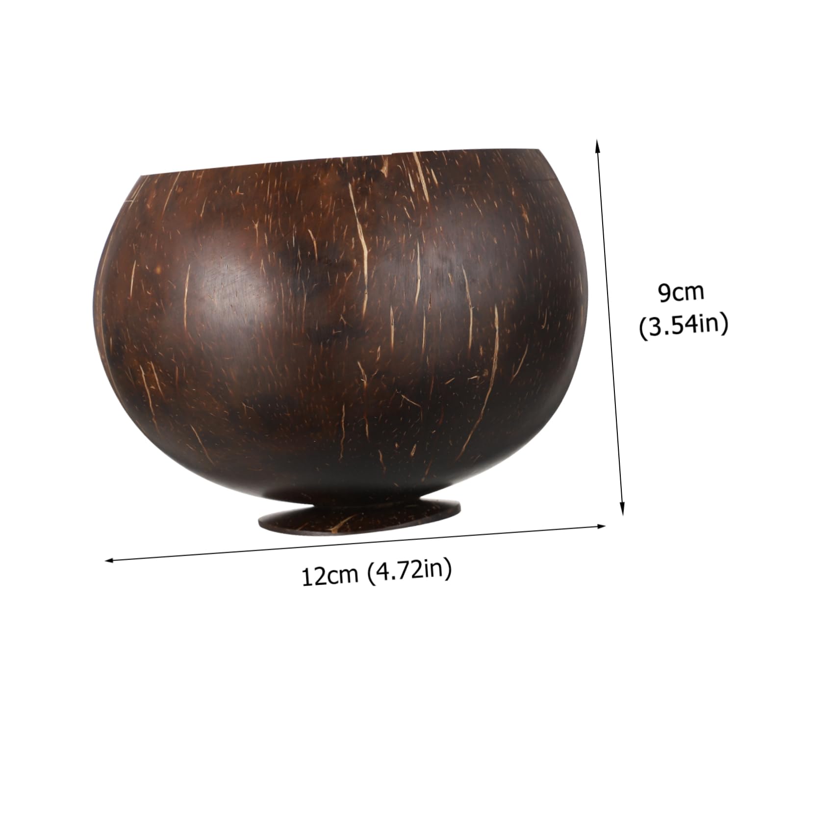 COLLBATH 1 Set Cup Decorative Bowl Smoothie Bowl Snacks Bowl Coffee Ice Cream Dish with Spoon Fruit Container Containers for Fruit Husk Bowl Appetizer Serving Bowl Polished Bowls Brown Wood