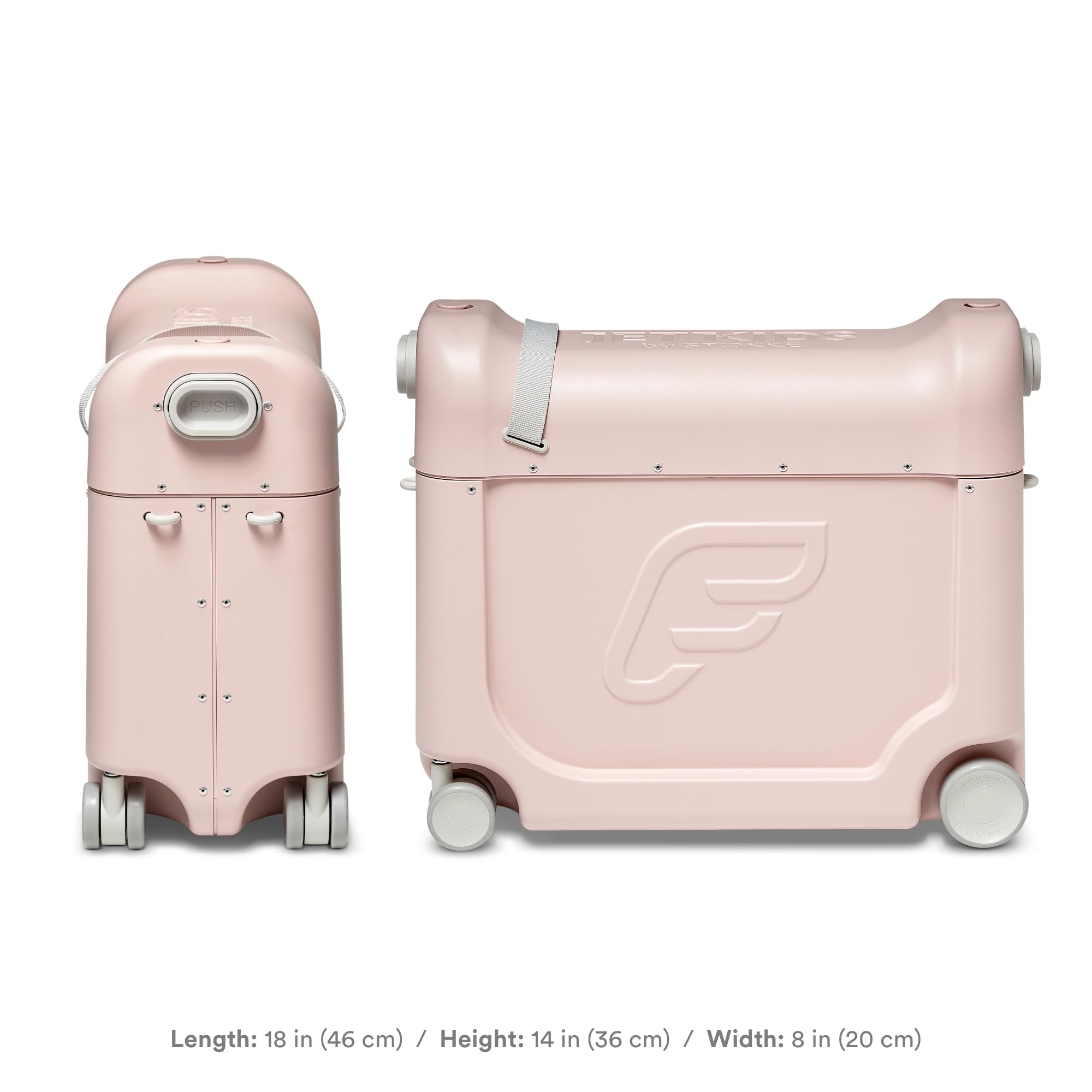 Infant Jetkids Bedbox 19-Inch Ride-On Carry-On Suitcase - Pink