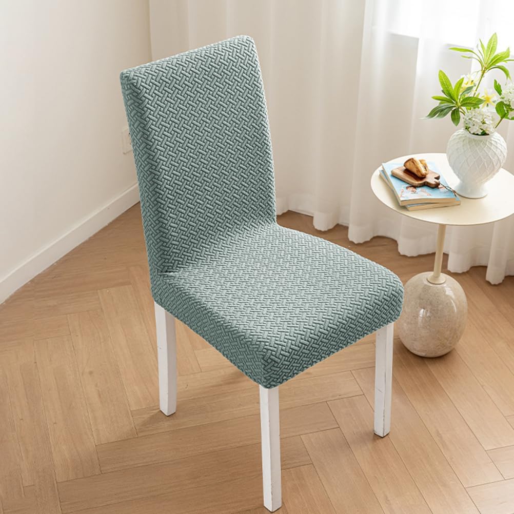 Green,4pcs, Dining Chair Covers Set of 2/4 Soft Dining Chair Slipcover Stretch Chair Protector with Bottom Elastic for Dining Room Kitchen Restaurant Hotel Removable Washable