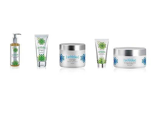 Modicare Schloka - Limpiador facial de aceite de argán marroquí para piel seca, exfoliante, crema facial Hydra-Nourish, paquete facial de cáscara de