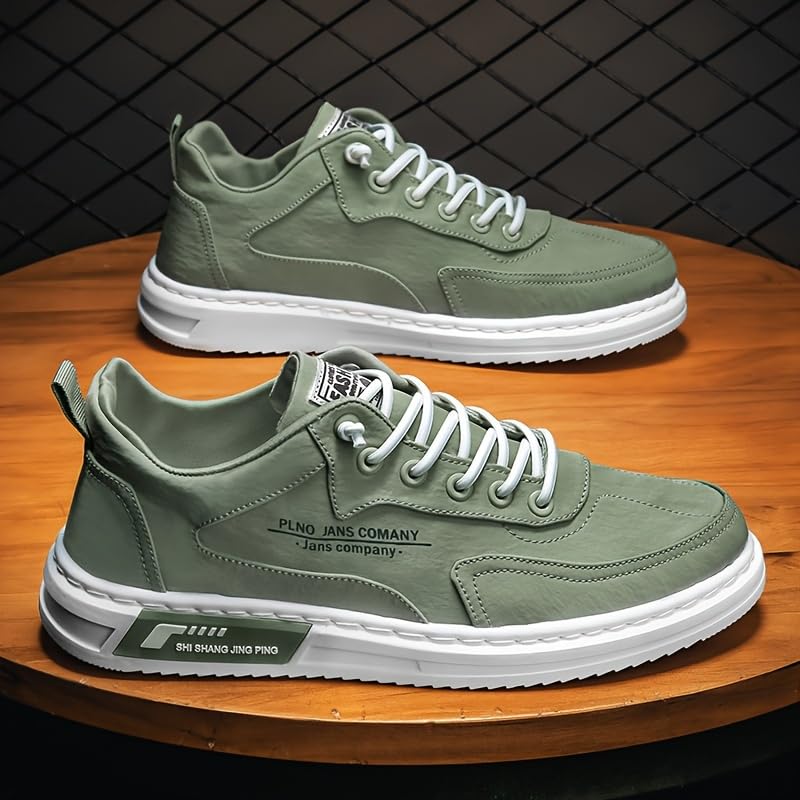 Comfy Men's Low Top Canvas Sneakers with Elastic Shoelace, Non-Slip Outsole for Outdoor Walking and Jogging - Spring, Summer, and Autumn2