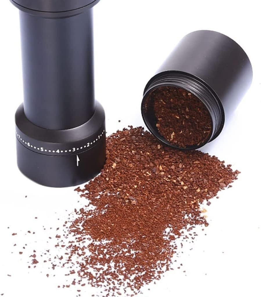 French Press Przenośny młynek ręczny ekspres do kawy użytku domowego mały ziaren ze stopu Dzbanek Kawy(Blue,Silver)