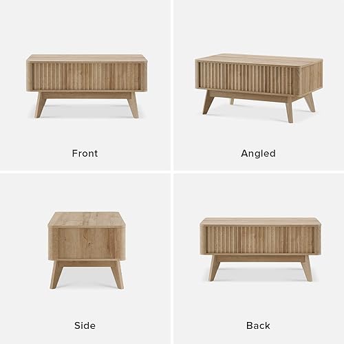 Miniatura 10 de Mopio - Mesa de centro Brooklyn, mesas de centro con parte superior elevada para sala de estar, de mediados de siglo, mesa central de estilo moderno