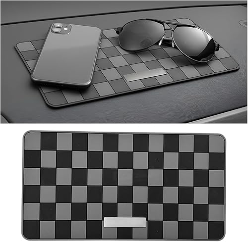 Vista 26 de Tapete antideslizante para tablero de automóvil, 10.6 x 5.9 pulgadas, almohadilla adhesiva universal de PVC para automóvil, tapete de agarre fuerte