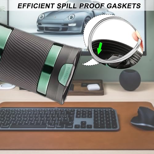 Miniatura 11 de 10 sellos de tapa de goma de repuesto compatibles con taza de viaje Contigo Snapseal Byron de 16 y 20 onzas, sellos de goma a prueba de fugas, Negro