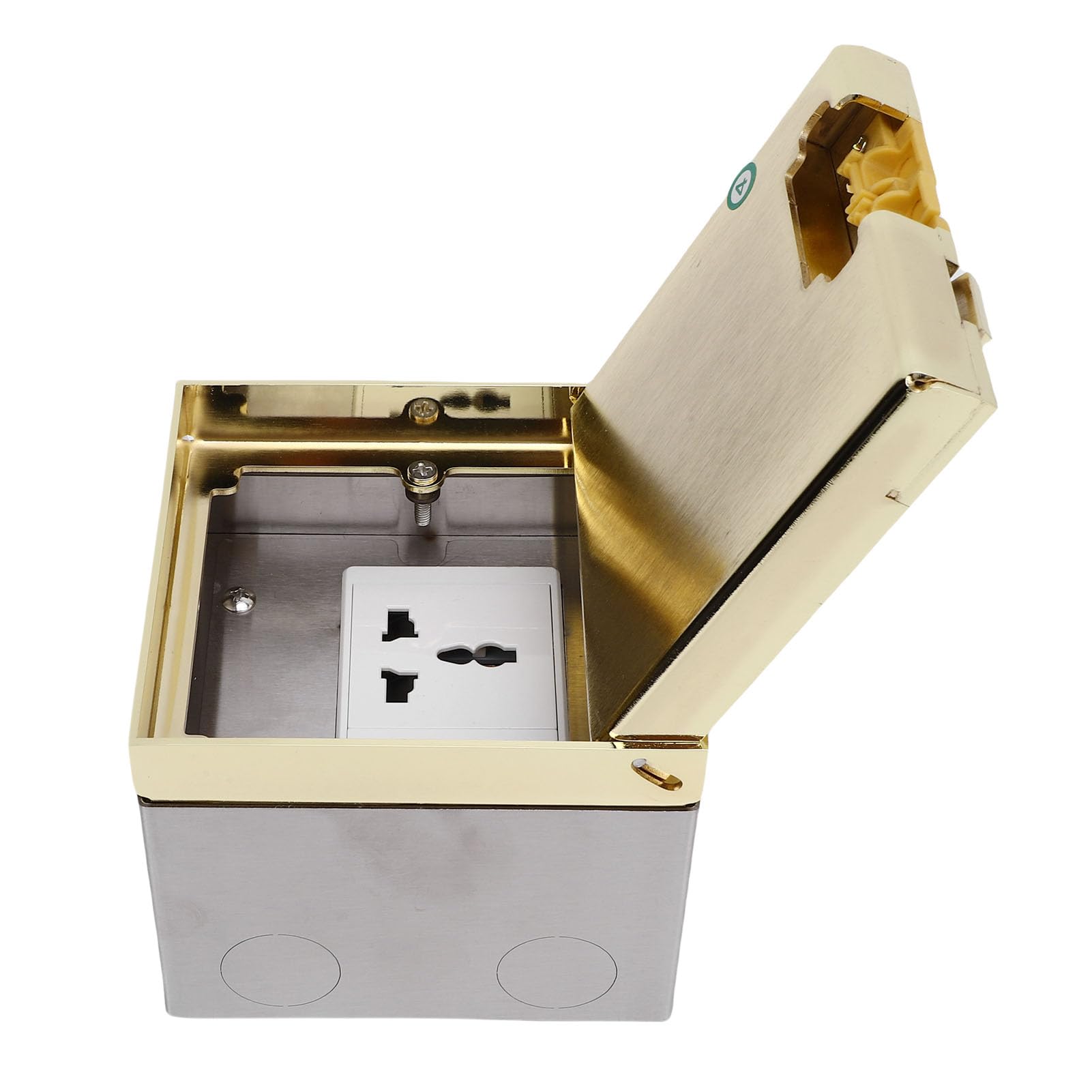 Generic Prise Encastrée au Sol 4000 W, Options D'installation Polyvalentes pour Les Bureaux, Conception étanche, Construction PC en Acier Inoxydable