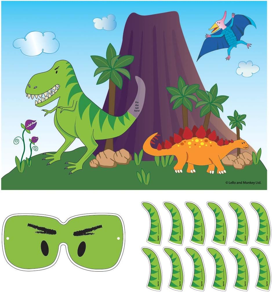 Lello & Monkey Pin The Tail on The Dinosaur Kids Party Game – TopToy lello-monkey-pin-the-tail-on-the-dinosaur-kids-party-game-toptoy