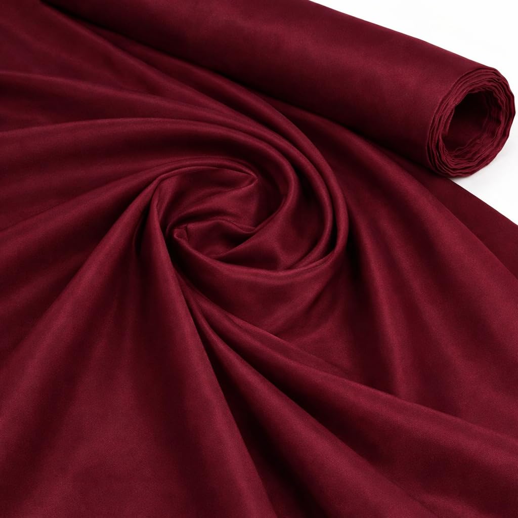 Midland Textiles Burgundy 5 Meter Pack 100% Cotton Fabric by The Metre 58 Inches Wide Plain 60 Square - Ideal for Quilting, Sewing, Dressmaking, Curtain Linings, Totes, Bedding, Pillowcases — image 1