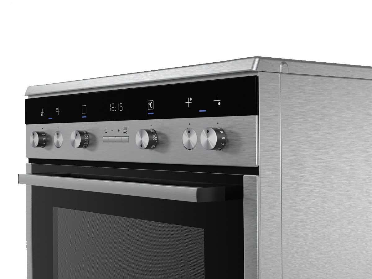 Siemens HA744540 iQ300 Cuisinière électrique/A / 66 l/chauffage rapide/acier inoxydable
