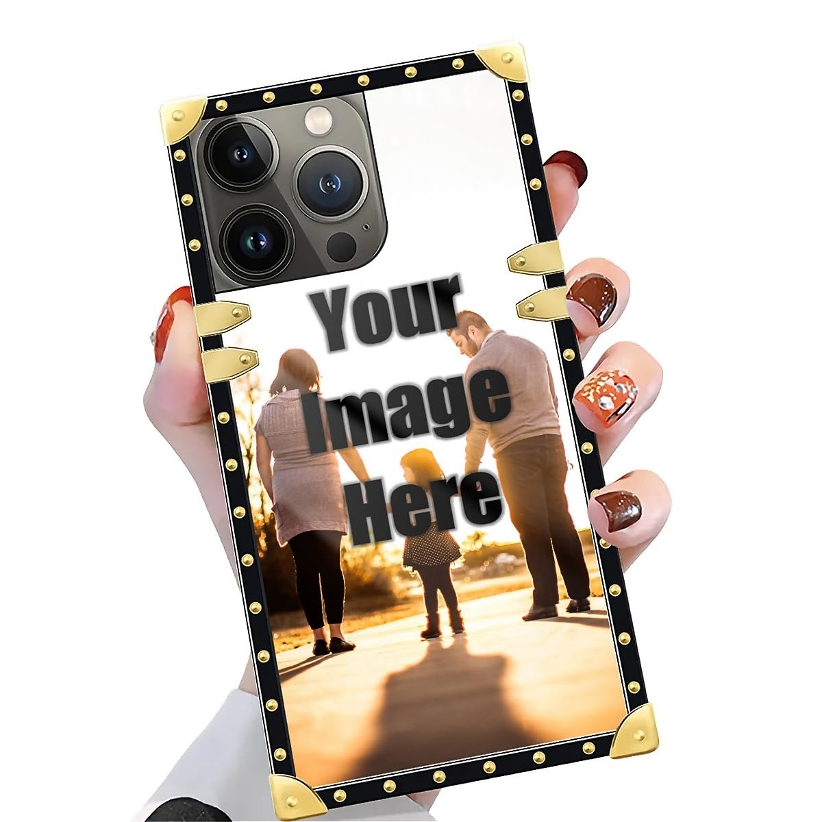 Yuning419Customiz Picture Phone case Compatible with iPhone 16 Pro Max,Photo DIY iPhone Cases for Girls,Decoration Soft TPU Shockproof Protective Hard PC Back for iPhone 16 Pro Max 6.9 inch