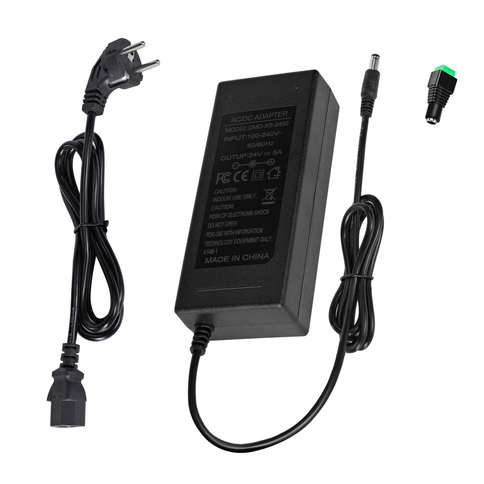 24V 5A 120W Netzteil - DC Transformator Mit 5.5x2.5mm Stecker Für LED, CCTV, Router