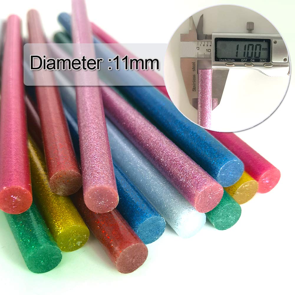 Ewparts Colored Hot Melt Glue Sticks,11mm *200 mm,Super Sticky Adhesive