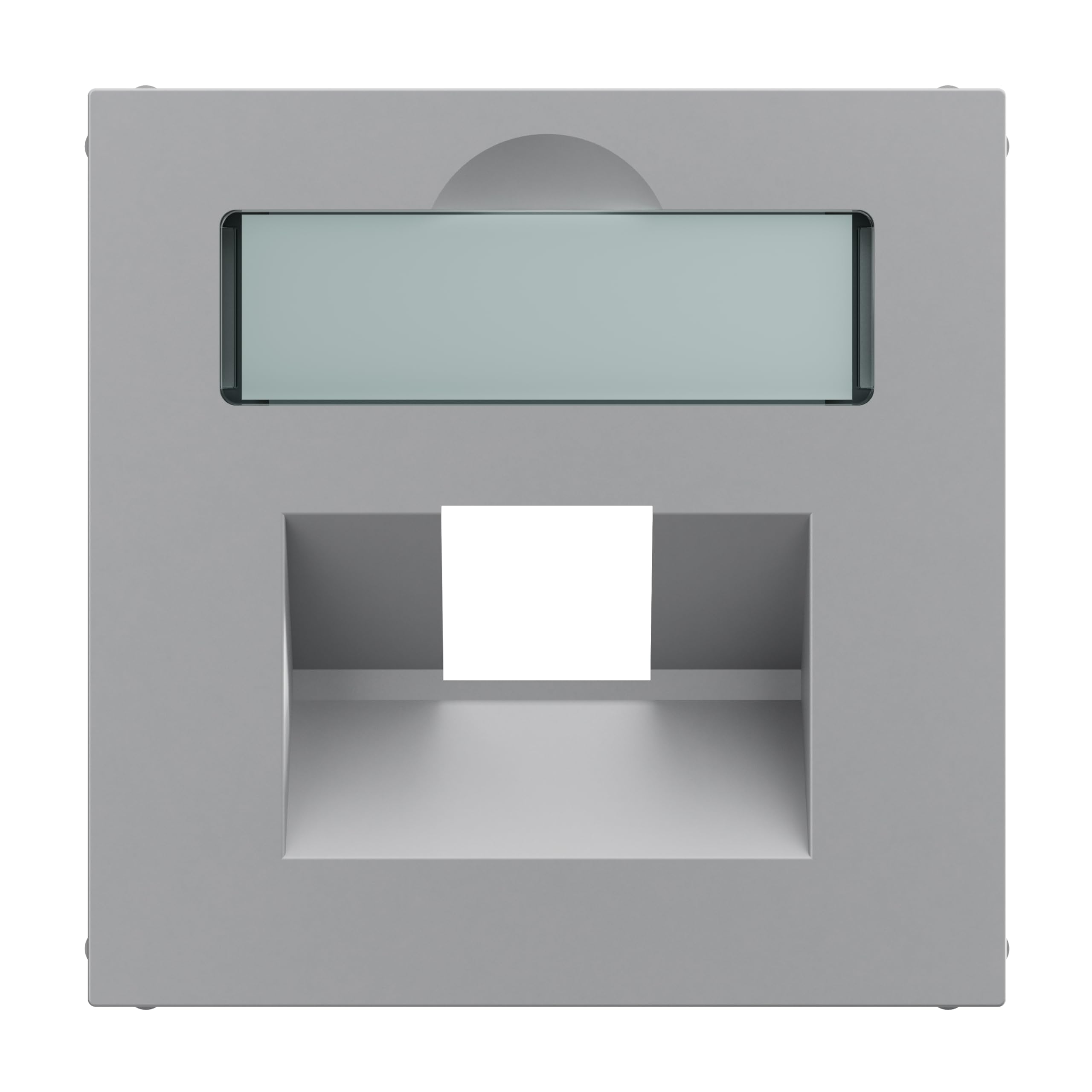 LEGRAND, Seano 765258 Cover 1x RJ45 for Metz, Telegärtner and Rutenbeck Data Sockets with Labelling Field Painted Aluminium