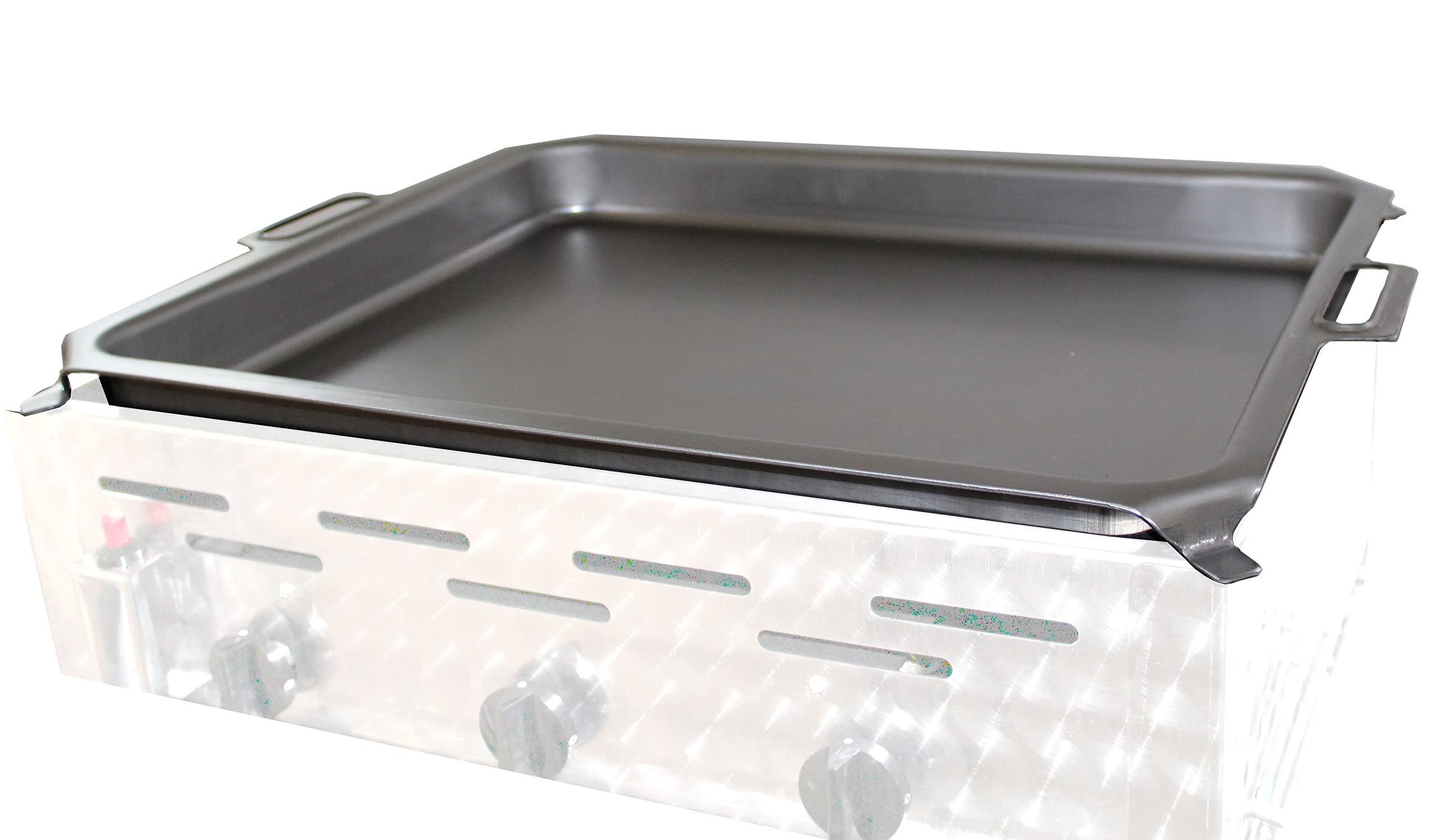 Stahl-Pfanne für 3-flammigen Gasgrill | Grillpfanne | Wanne ca. 60 x 45 cm | 6 cm tief | massive Ausführung | ideal zum grillen und braten