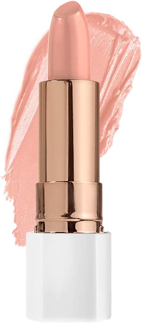 FLOWER BEAUTY Petal Lipstick Cruelty Free Nourishing Highly Pigmented Lip Color with Antioxidants, Bare Pout - Cream, 0.11 Ounce