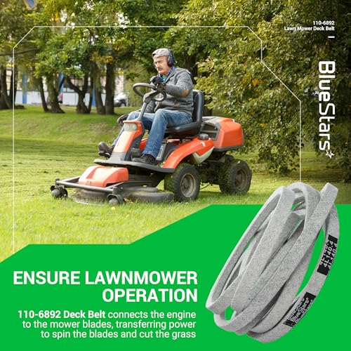 Image of BlueStars 110-6892 Lawn Mower Deck Belt V-Belt | Aramid Cord | 1 /2 x 140.4 | Deck Belt V-Belt for 50 inch Deck Toro Time Cutter Z5000 Z5020 Z5030 Z5035 Z5040 ZZ5060 Mowers Ariens 07200107
