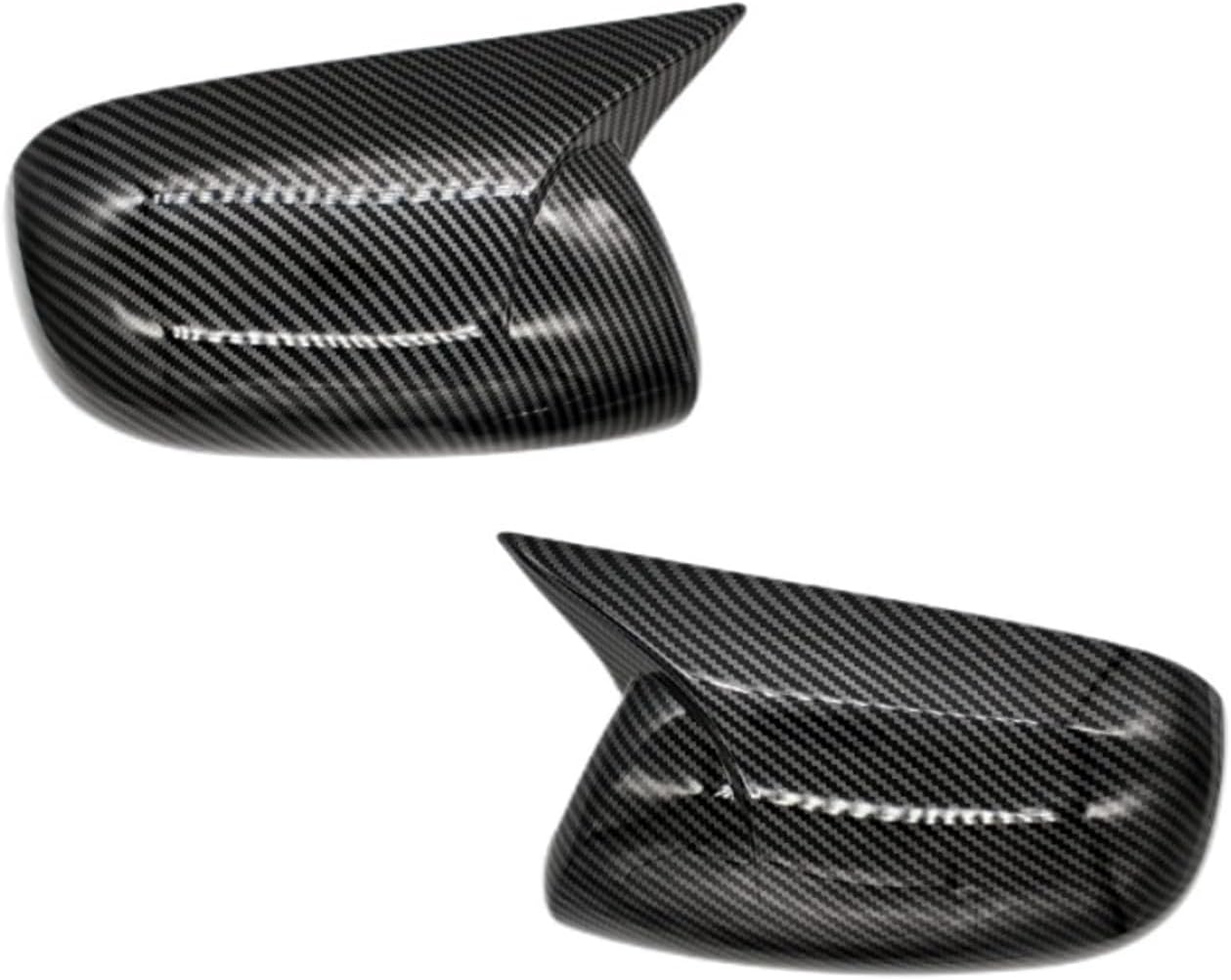 Blazeray Car Styling ABS Door Ox Horn Rear View Mirror Shell Cover Caps Trim Exterior Decoration Accessories for Toyota Corolla 2009 2010 2011 2012 2013 Without Signal Lights(Carbon Fiber)