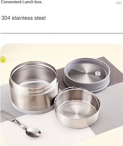 Miniatura 2 de GRFELI BRNGDA - Tarro de alimentos aislado termo de 29 onzas para alimentos calientes contenedor de alimentos de doble pared al vacío de acero