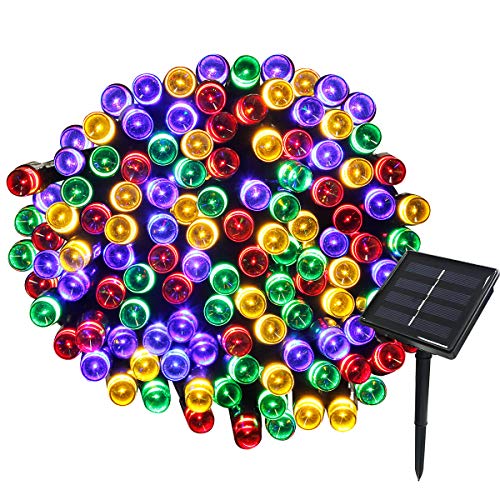 Yasolote 22M Guirnalda de Luces Solares 8 Modos 200 LED Luces de Navidad de Exterior Impermeables para Decorar Patio, Jardín,...