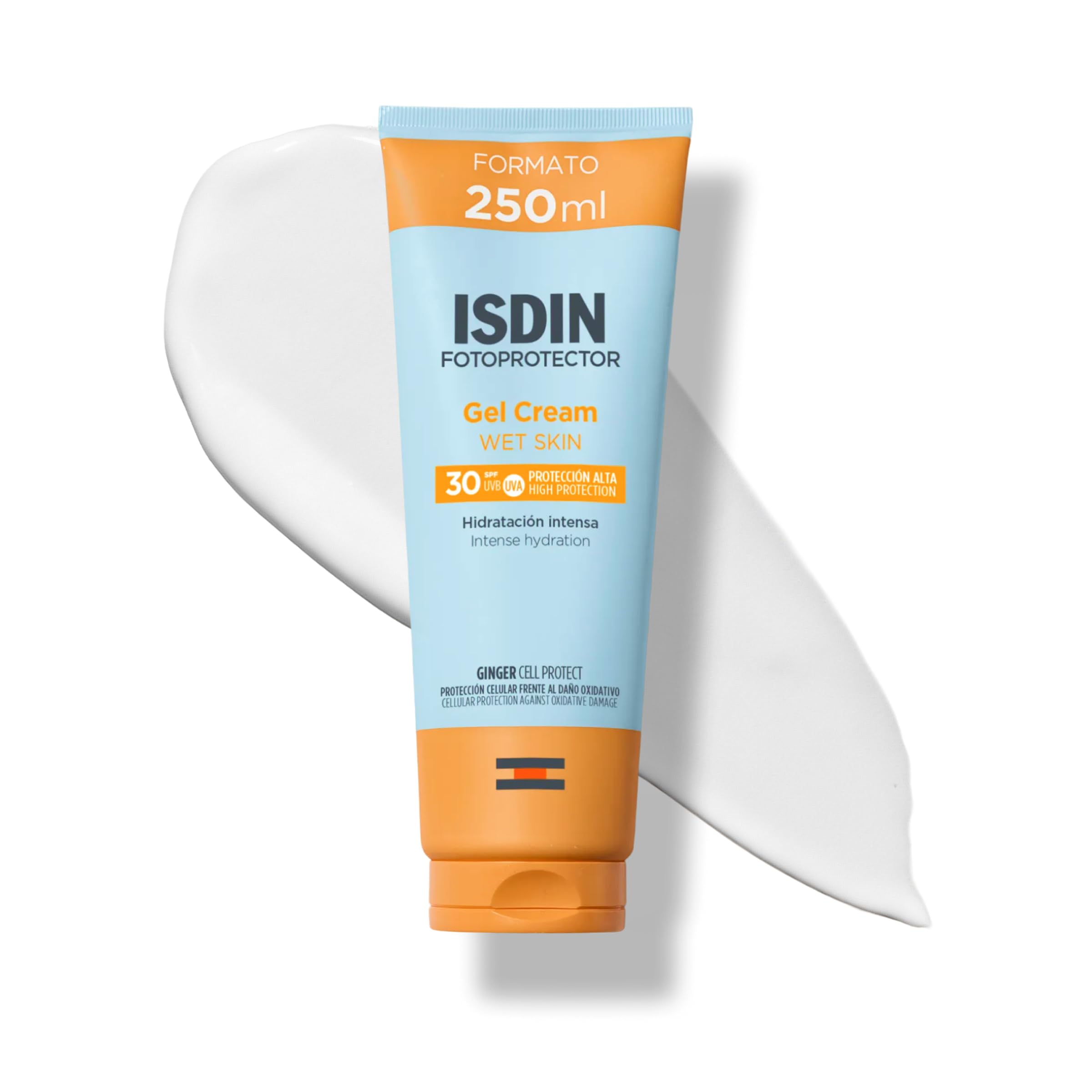 ISDIN Gel Cream SPF 30 250ml | Cooling and hydrating body sun cream | Fast absorbing