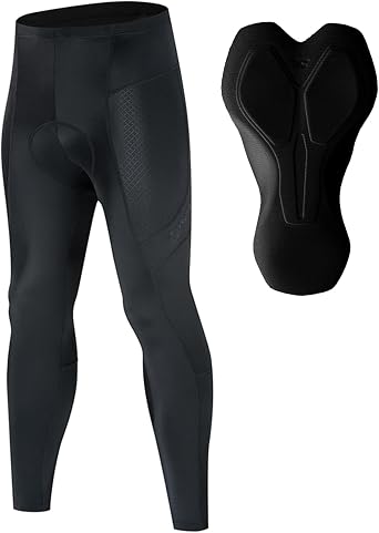 Cycling Pants for Men 4D Padded Cycling Tights UPF 50+ Bike Pants for Men Cycling Long Leggings Riding Mountain Road Bicycle