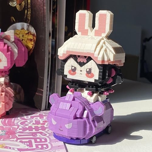 Miniatura 5 de RajoNN Lindos bloques de construcción de dibujos animados, accesorios de escritorio, decoración de habitación, kit de modelo de bloque Kawaii para
